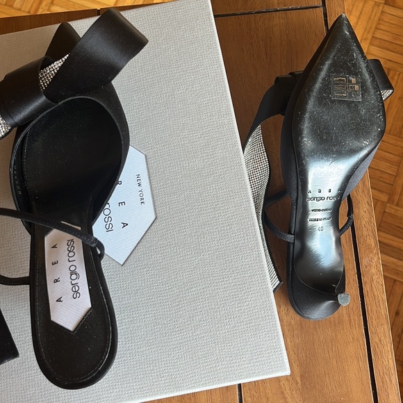 AREA x Sergio Rossi Marquise crystal-embellished sandals - Picture 3 of 12